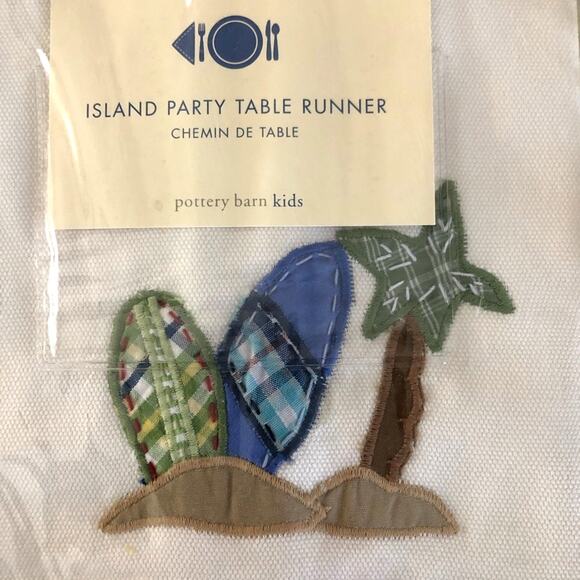 Pottery Barn Kids Island Party Table Table Runner NEW Picnic Outdoor 16 x 45 - Picture 1 of 5